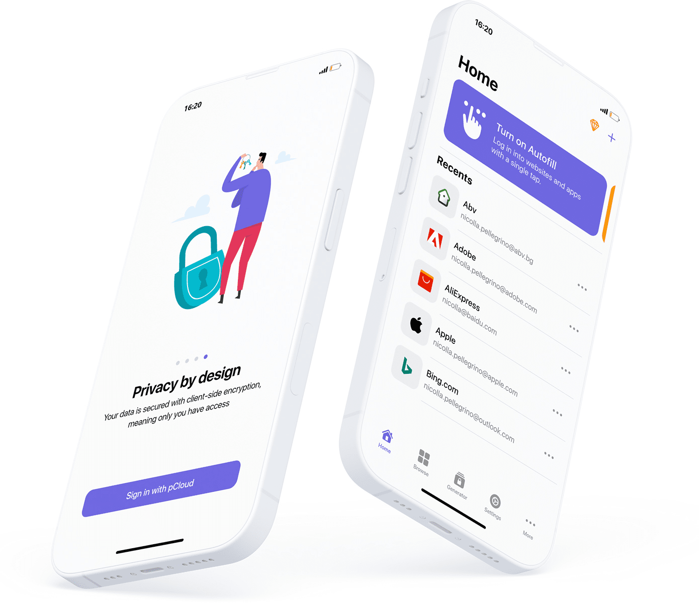 pCloud Passのスマートフォン用公式デモ画像